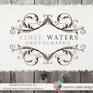 Photography Logo Premade Logo Jewelry Logo Vintage Logo Swirl Frame Logo Photography Logos and Watermarks Photographer logo Premade Logos image 3