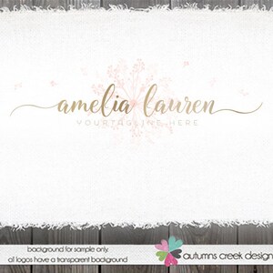 premade logo photography Logo gold logo premade logos Logo for photographer photography logo dandelion Logo photography logos and watermarks