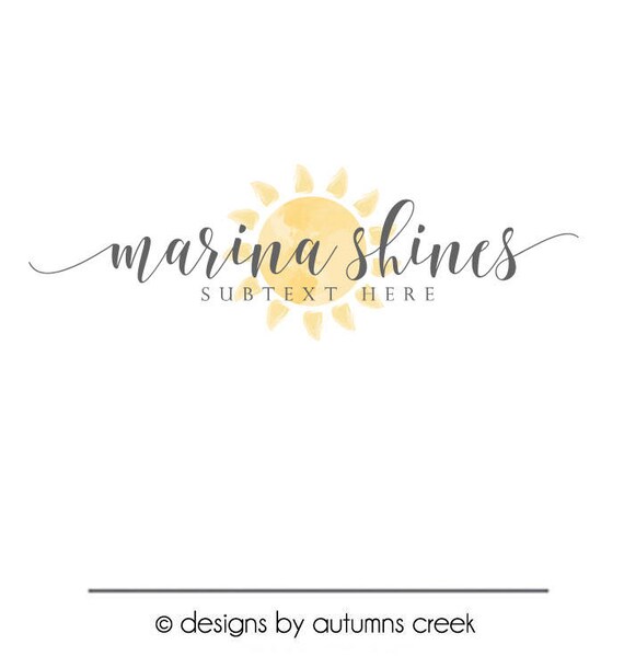 Sonnen Logo Logo Design Mit Sonne Kamera Und Sonne Logo Etsy