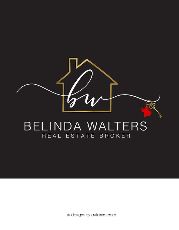 Real Estate Logo Design House Logo Key Logo Real Estate Agent Etsy