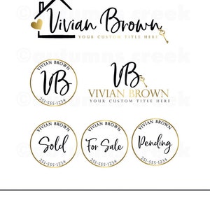 real estate logo design premade logo design business card agent logo broker logos real estate logos associate image 3