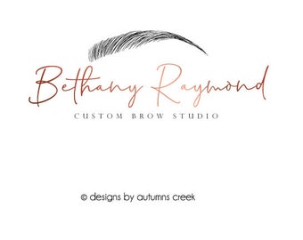 eyebrow logo microblading logo logo designs make-up logo makeup Premade Logo brow logo Logo Design