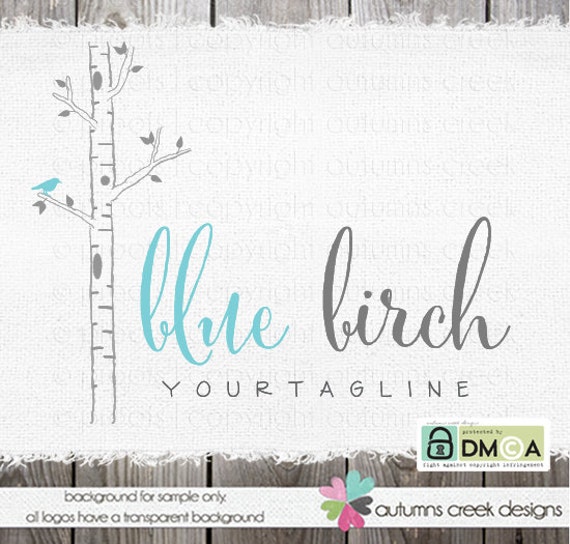 Tree Logo Premade Logo Photography Logo Birch Tree Logo Logo Etsy