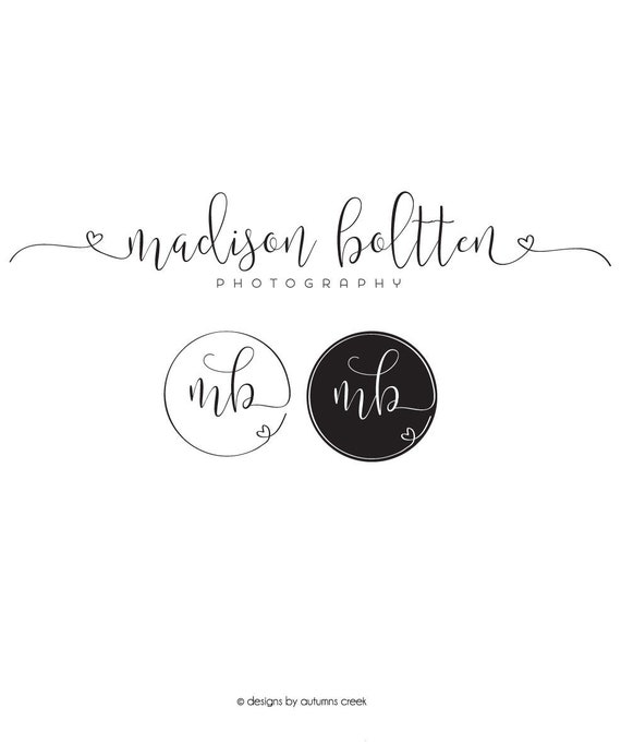 Photography Logo Premade Logo Heart Logo Photography Logos And Etsy