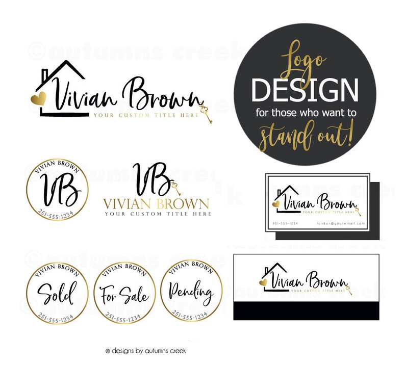 real estate logo design premade logo design business card agent logo broker logos real estate logos associate image 1