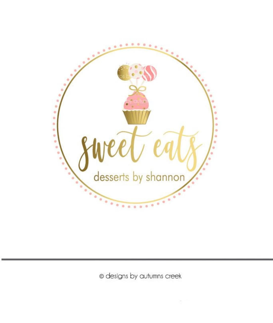 Baking Logo Cake Pop Logo Premade Logo Bakery Logo Design Logo for