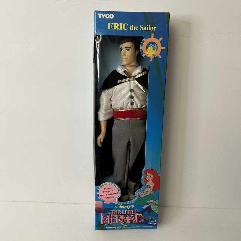 Little Mermaid Eric the Sailor Doll Vtg 1991 Tyco Disney New Sealed In Box image 2