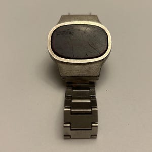 Reloj digital vintage Gillette Company Modelo 308 LED Acero inoxidable Plata Rojo imagen 4
