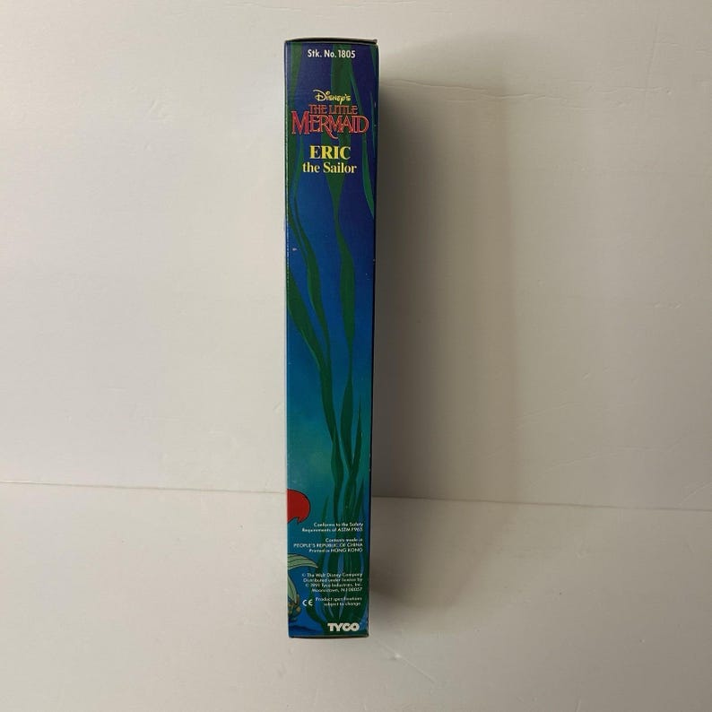 Little Mermaid Eric the Sailor Doll Vtg 1991 Tyco Disney New Sealed In Box image 6