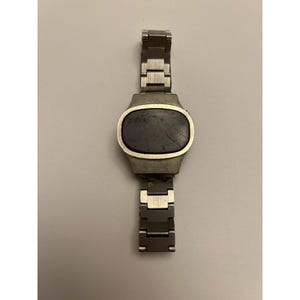 Reloj digital vintage Gillette Company Modelo 308 LED Acero inoxidable Plata Rojo imagen 1