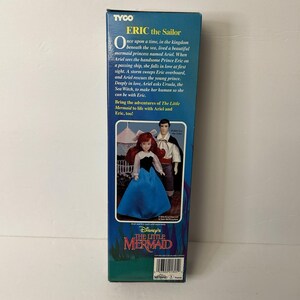 Little Mermaid Eric the Sailor Doll Vtg 1991 Tyco Disney New Sealed In Box image 8