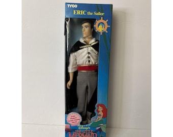 Little Mermaid Eric the Sailor Doll Vtg 1991 Tyco Disney New Sealed In Box
