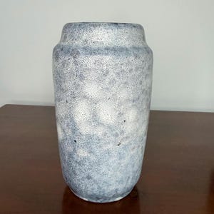 Vintage Scheurich Vase 231-15 | Mid Century Modern Grey Textured Fat Lava Pottery
