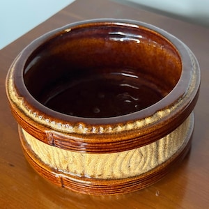 Vintage Haeger Bark Planter | Mid Century Textured Ceramic Pot, USA Art Pottery