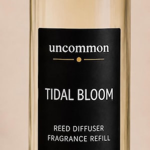 Citrus Floral Reed Diffuser Refill Oil | Tidal Bloom | Vegan Home Fragrance (6.75 oz) | Includes 5 Fiber Reeds