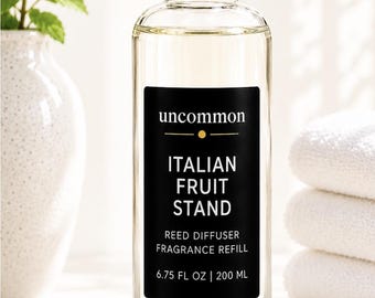 Recambio para difusor de varillas de manzana y pera / Puesto de frutas italiano / Fragancia cítrica para el hogar / Aceite de lujo para difusor / 198 g