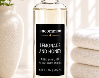 Lemonade & Honey Reed Diffuser Refill | Fresh Citrus Home Fragrance Oil | 6.8 oz | Includes 5 Reeds