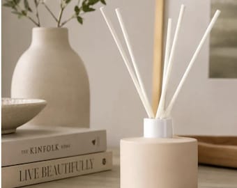 Creme   Reed Diffuser Bottle | Creme  Diffuser Vessel | Modern Home Fragrance | Refillable Glass Diffuser Container