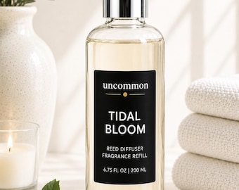 Coastal Floral Reed Diffuser Refill | Tidal Bloom | 6.75 oz | Includes 5 Reeds|Saltwater Orchid