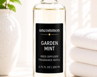 Mint Chypre Musk Reed Diffuser Refill, Fresh Herbal Home Fragrance Oil, Scented Diffuser Refill for Bathroom Kitchen, Garden Mint