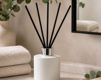 White Reed Diffuser Bottle |  White Diffuser Vessel | Modern Home Fragrance | Refillable Glass Diffuser Container