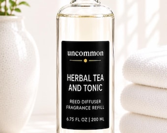 Herbal Tea & Tonic Reed Diffuser Refill | Fresh Spa Home Fragrance | 6.75 oz