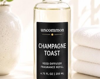Sparkling Champagne, Fresh Berries & Tangerine Reed Diffuser Refill | Home Fragrance Oil | 6.75 oz | Includes 5 Reeds | Champagne Toast