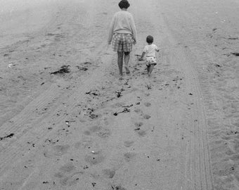 Giclee Print Casey at Salisbury, MA 1988 Black & White   Beach   Photograph   Large Wall Hanging