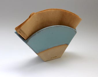 Handmade Ceramic Filter Coffee Paper Holder: V60 Organizer