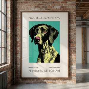 German Shorthaired Pointer Pop Art Poster: Exhibition Style Dog Wall Print
