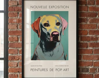 Labrador Retriever Pop Art Poster: Modern Dog Breed Wall Print