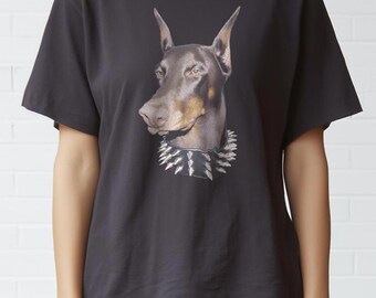 Doberman Punk Graphic T-Shirt: Pooches of Punk Streetwear