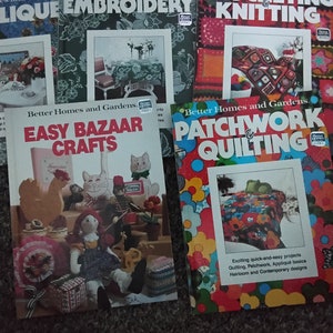 Better Homes and Gardens Craft Books Lot of 5 Embroidery Quilting Applique Crocheting