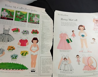 Betsy McCall Paper Dolls McCall Magazin 10 Blatt Vintage 1950er Jahre