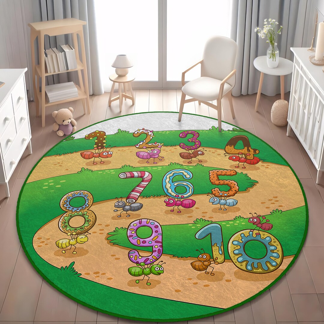 Numbered Classroom Rug Interactive Numbers Rug for Kids - Fun Ant Classroom Mat - Etsy