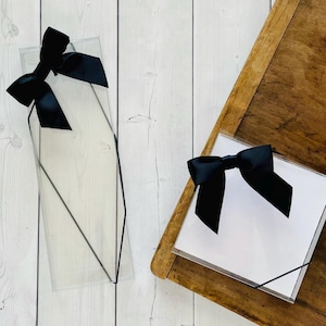 10&quot; BLACK Pre-Tied Bows with Elastic Stretch Loops - Pack of 24