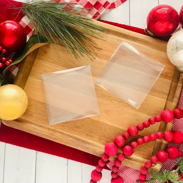 4.5" X 4.5" X 3/4" Clear Cookie Boxes - Clear Boxes - Set of 25 or 50