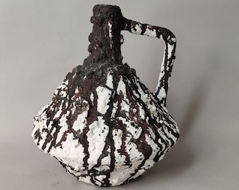 Handmade Wabi Sabi Papier Mâché Vase – Rustic Earthy Decor