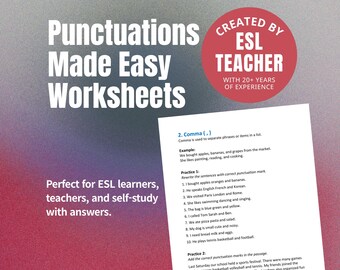 Punctuation Worksheets for ESL Learners | Grammar Practice (PDF)