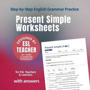 Présentez des feuilles de travail ESL simples | Grammaire pratique (PDF)