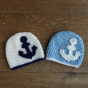 Anchor Crochet Hat - Available in sizes MADE TO ORDER
