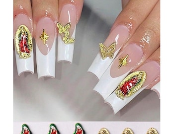 10pc Virgin Mary 3D nail charm