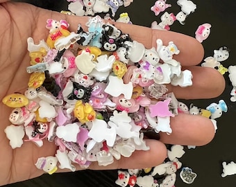 100 piezas de adornos para uñas Kawaii
