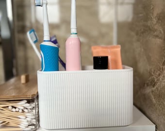 Elegant modern Bathroom organiser - toothbrush , toothpaste , toiletries.