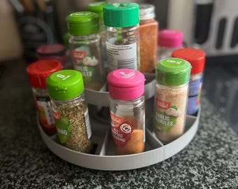 Two-Tier spinning spice rack - easy access space saving