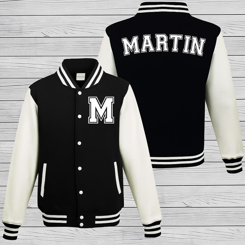 Varsity Jacket Lettering Personalized Varsity Jacket: Custom Stitched Letterman Bomber - Etsy