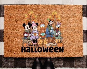 Mickey and Friends Halloween Coir Doormat, Disney Welcome Mat