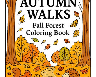 Libro para colorear del bosque otoñal: 25 escenas relajantes de la naturaleza (PDF)