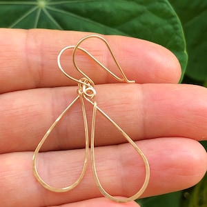 14K Gold Filled Small Teardrop Dangle Earrings