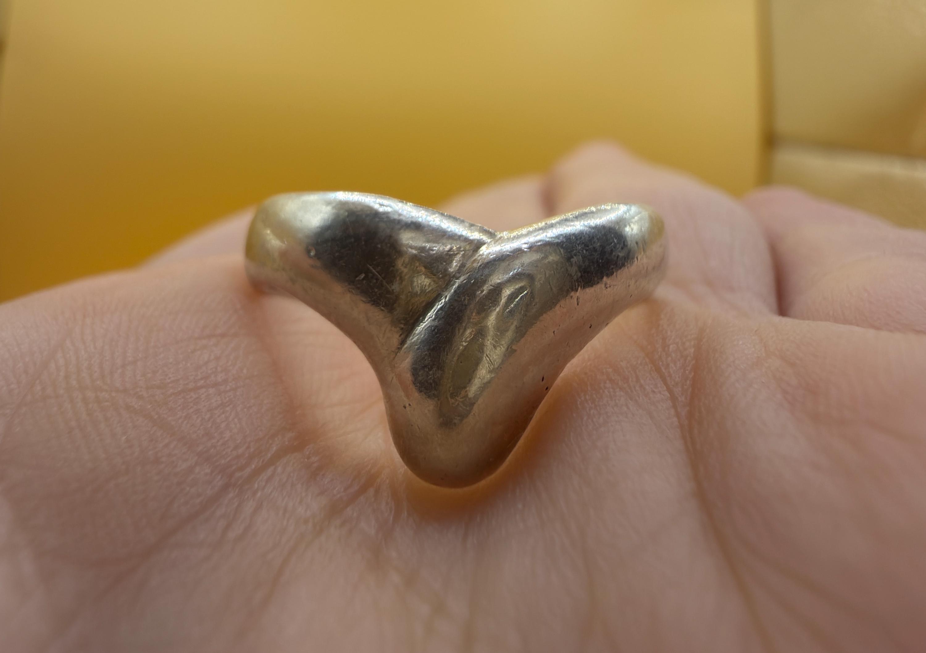 Vintage sterling silver ring Uk size S#140 image 2